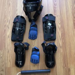 Macho Dyna 7 Piece Sparring Gear Set with shin Guards For Youth 