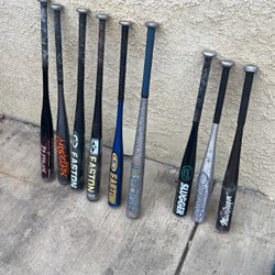 9 Baseballs Bats