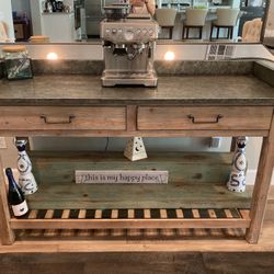 Rachel Ray Coffee Bar And Wine Storage Credenza Set