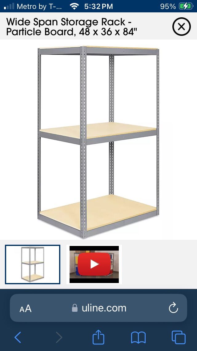 ULINE HEAVY DUTY SHELVING (4x3x7)