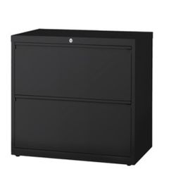 Lateral File Cabinet w/ Two Drawers (30" W) - Black
