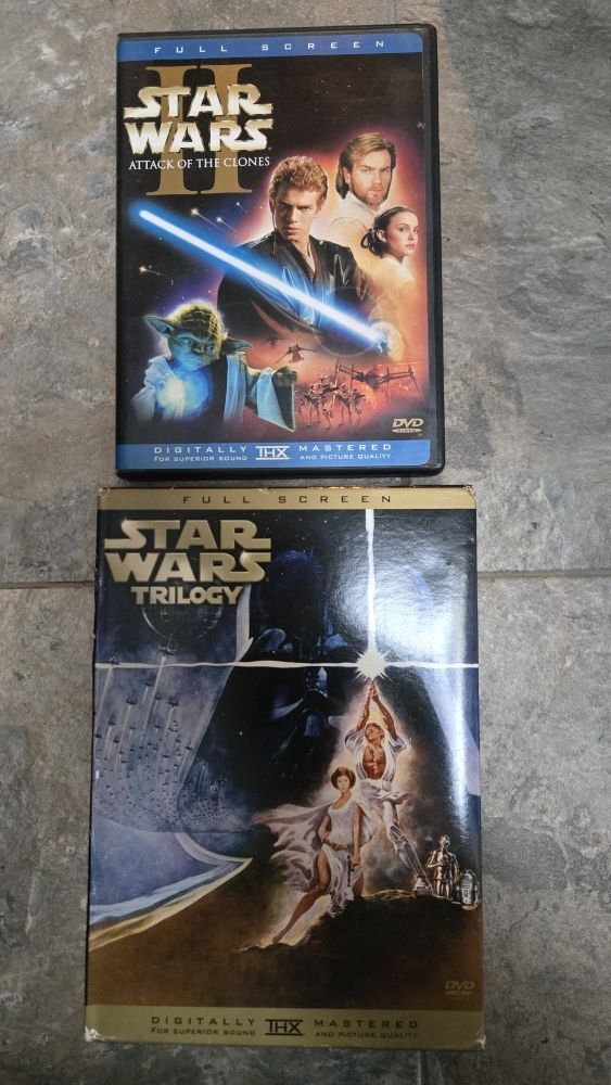 Star Wars Trilogy & Attack Of The Clones DVDs 