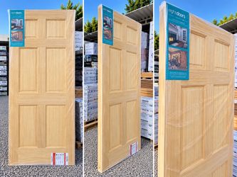 🔥 EIGHTDOORS 6-PANEL PINE INTERIOR DOORS – GREAT DEAL! 🔥 🚪 32” x 80” – 6-Panel Interior Door 🌲 Natural Unfinished Pine ✅ Solid Core ✅ Brand New