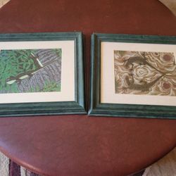 2 Gecko Picture Art Decor