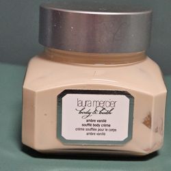 LAURA MERCIER Souffle Body And Bath Cream AMBRE VANILLE 2 Oz NEW