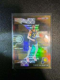 TYRESE HALIBURTON PACERS NBA HOOPS NET2NET TOPPS NBA SPORTS CARD!