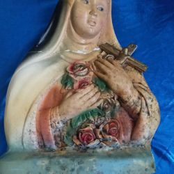 Vintage Saint Therese Of Lisieux Chalkware