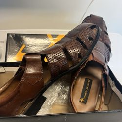 Men’s Stacy Adam’s  Brown Sandals Constantine Cognac Size 11 M