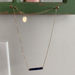 Delicate Blue Textured Necklace