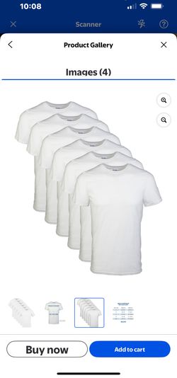 NEW Gildan Adult Men's Short Sleeve Crew White T-Shirt, 6-Pack, Sizes XL 46-48