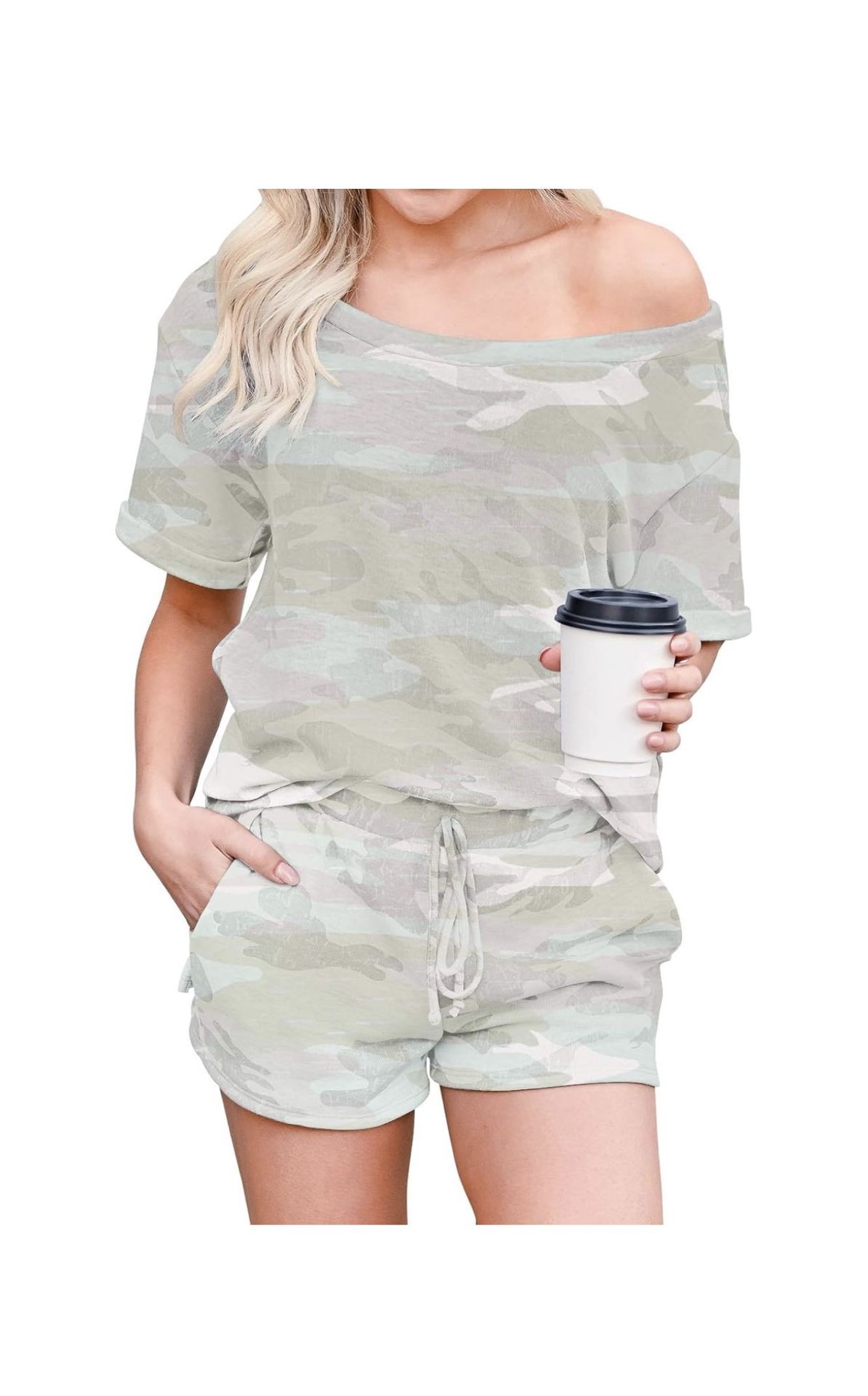 Womens Pajama Sets Summer Camo