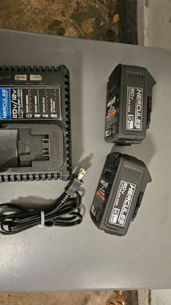 2 Hercules 20V 5AH batteries and charger