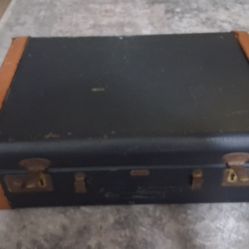 Blue Arrow Suitcase Vintage 