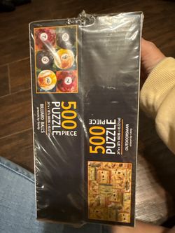 Wells St. Jigsaw Puzzle 2 Pack Billiard Balls/Outdoorsman 500 Piece 24x18