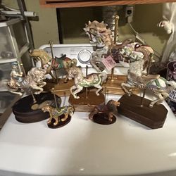 Carousel horses, and animals