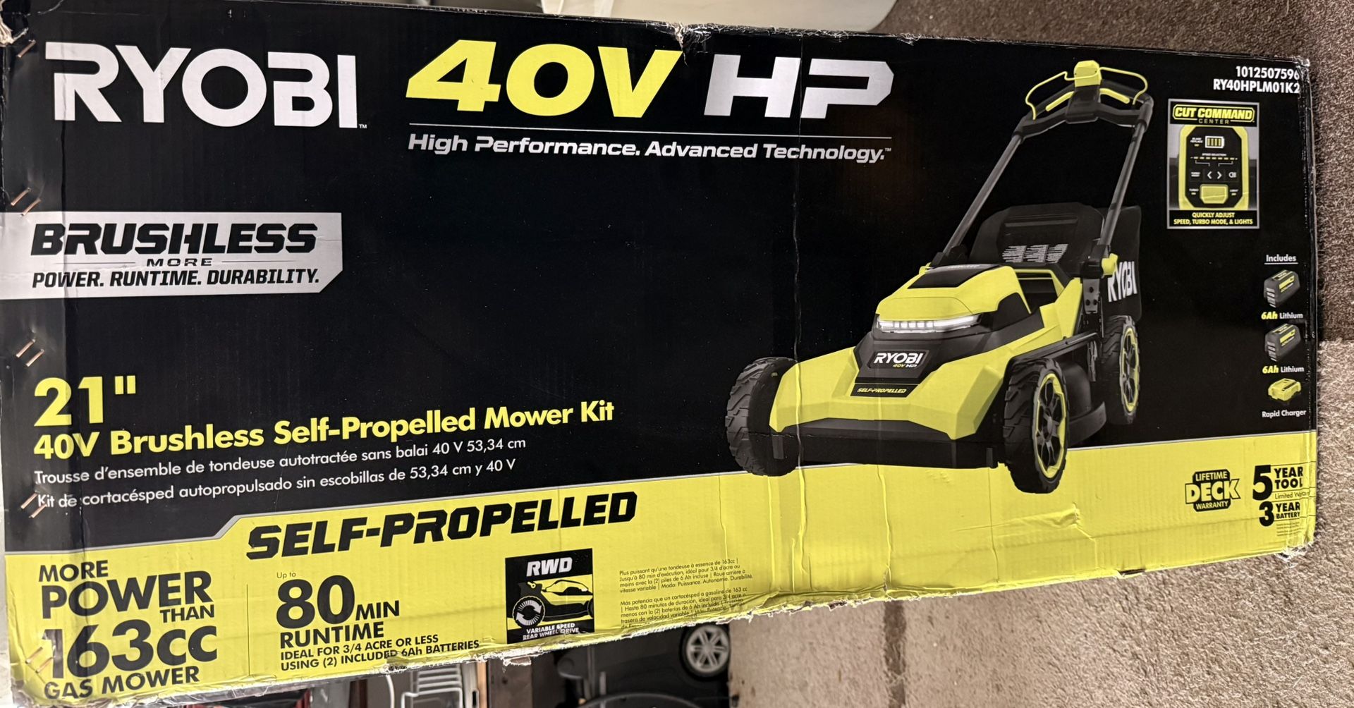 New Electric Lawn Mower Unopened Box