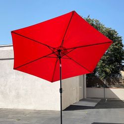 (NEW) $40 Patio 10 FT Umbrella with Tilt and Crank, Outdoor Garden Market Table (Base not included)