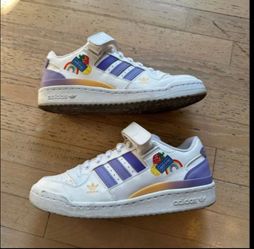 Adidas forun low j  white light purple size  6