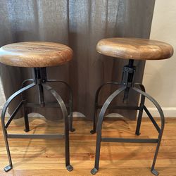 Two Industrial Stools