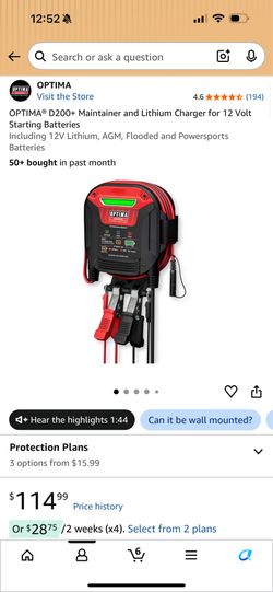 Optima Maintainer and Lithium Charger