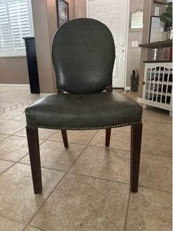 Ralph Lauren Herendon Green Leather Chair