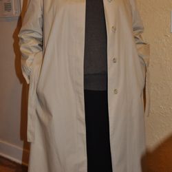Rain Coat London Fog Beige Trench Coat 10 Petite Retro 80s