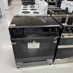 New Black Stainless 30" Slide In Bespoke Stove * PERFECT CONDITION