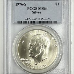1976-S Silver Eisenhower PCGS MS64 Silver Dollar 