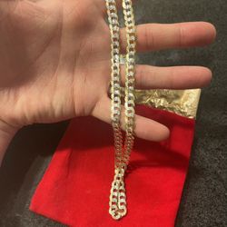 Diamond Cut 14k Gold Plated Curb Chain-7 Mm