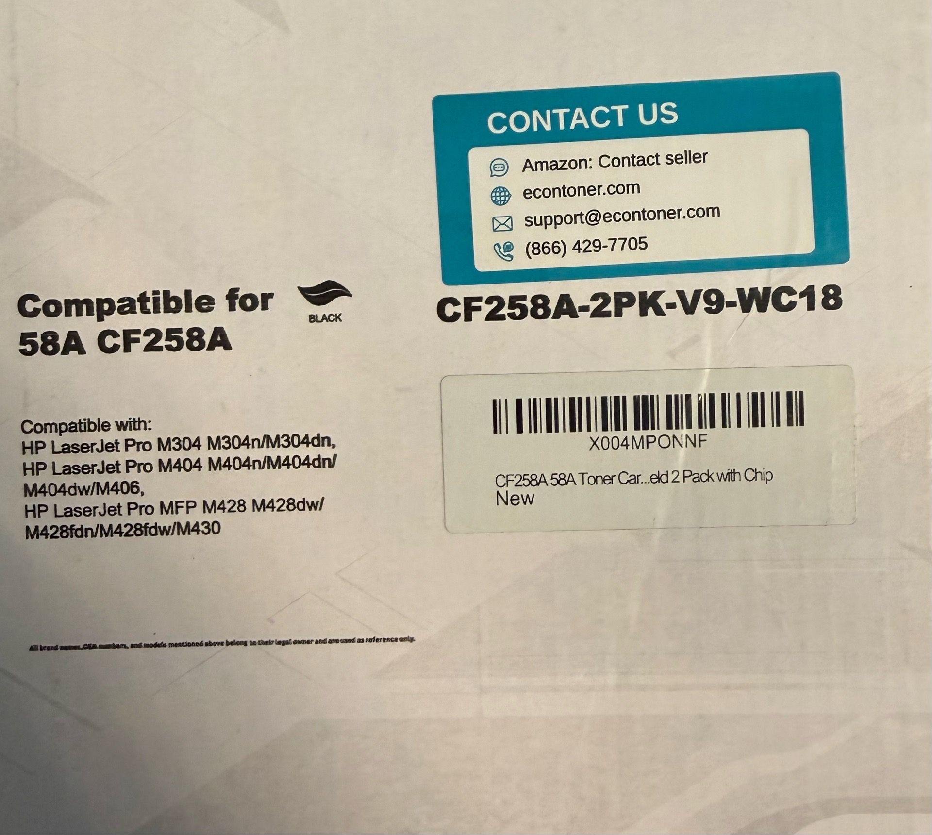 Brand New Laser Printer Ink 2 pack