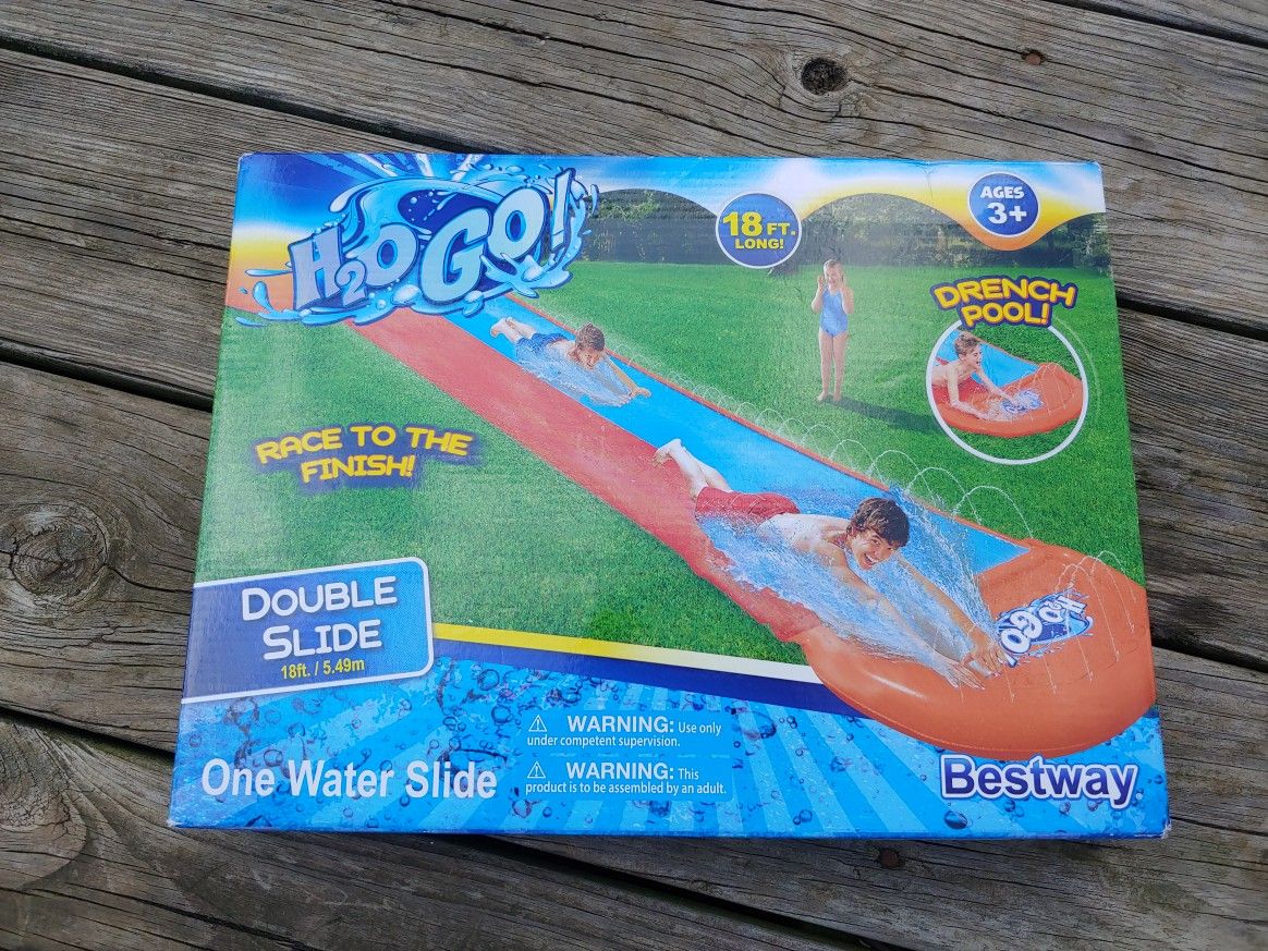 Double Slip N Slide - Race Side by Side - H2O Go with Pool