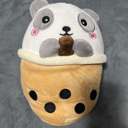 Plush Bubble Tea Panda Stuffed Animal Soft Toy 10" Kawaii
