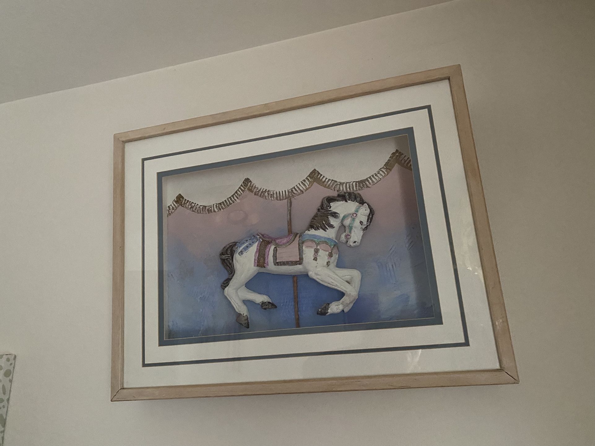 Vintage Carousel Horse, 3-D Picture