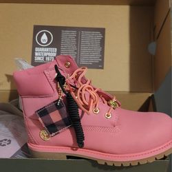 New Pink Timberland Boots Youth 3