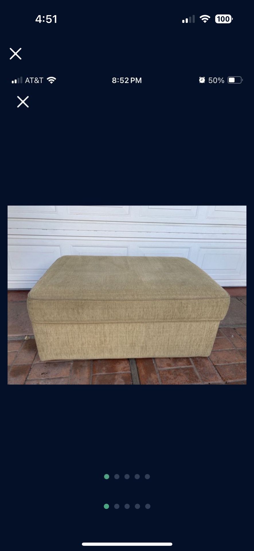 Storage Ottoman Foot Stool Bench