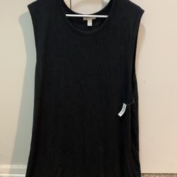 Women's Cozy Knit Muscle Sleeve Dress Size XX-Large, Black