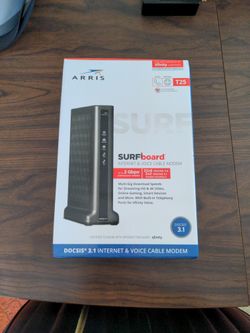 ARRIS T25 Cable Modem DOCSIS 3.1 Surfboard Internet And Voice  BNIB Xfinity Comcast Phone 