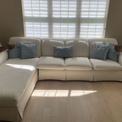 Custom Upholstered Cream Sectional