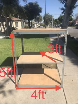 Storage Racks 5ft T x 4ft W x 3ft D Industrial Shelving/Warehouse Shelving/Garage Shelving