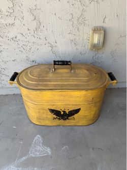 vintage metal wash boiler