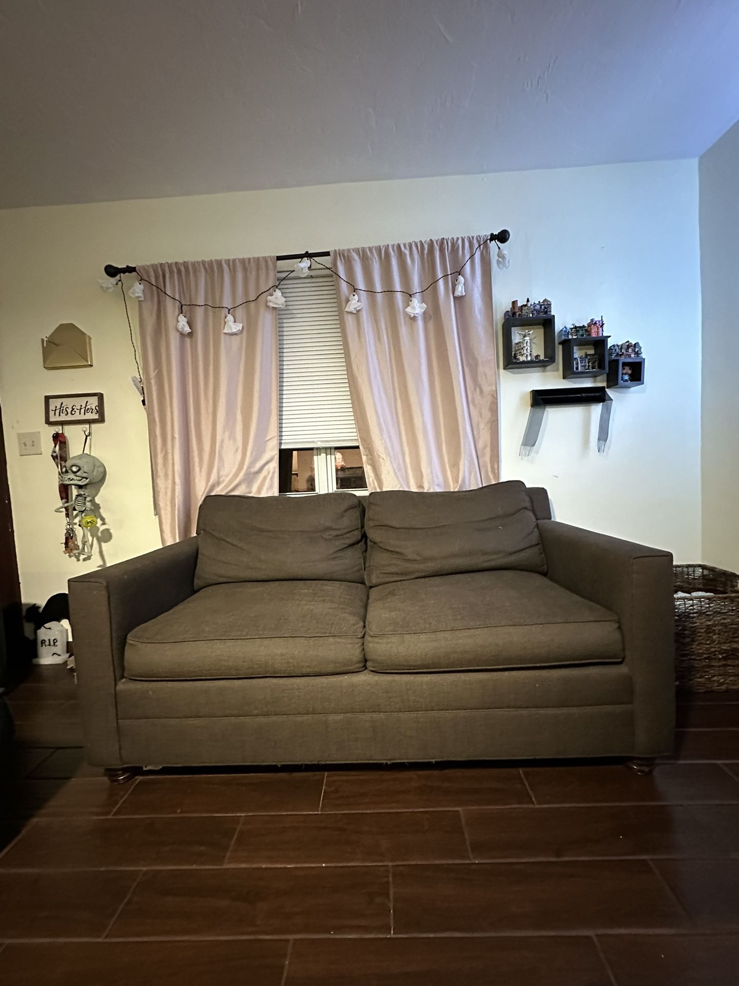 Brown Sofa Bed In Great Condition