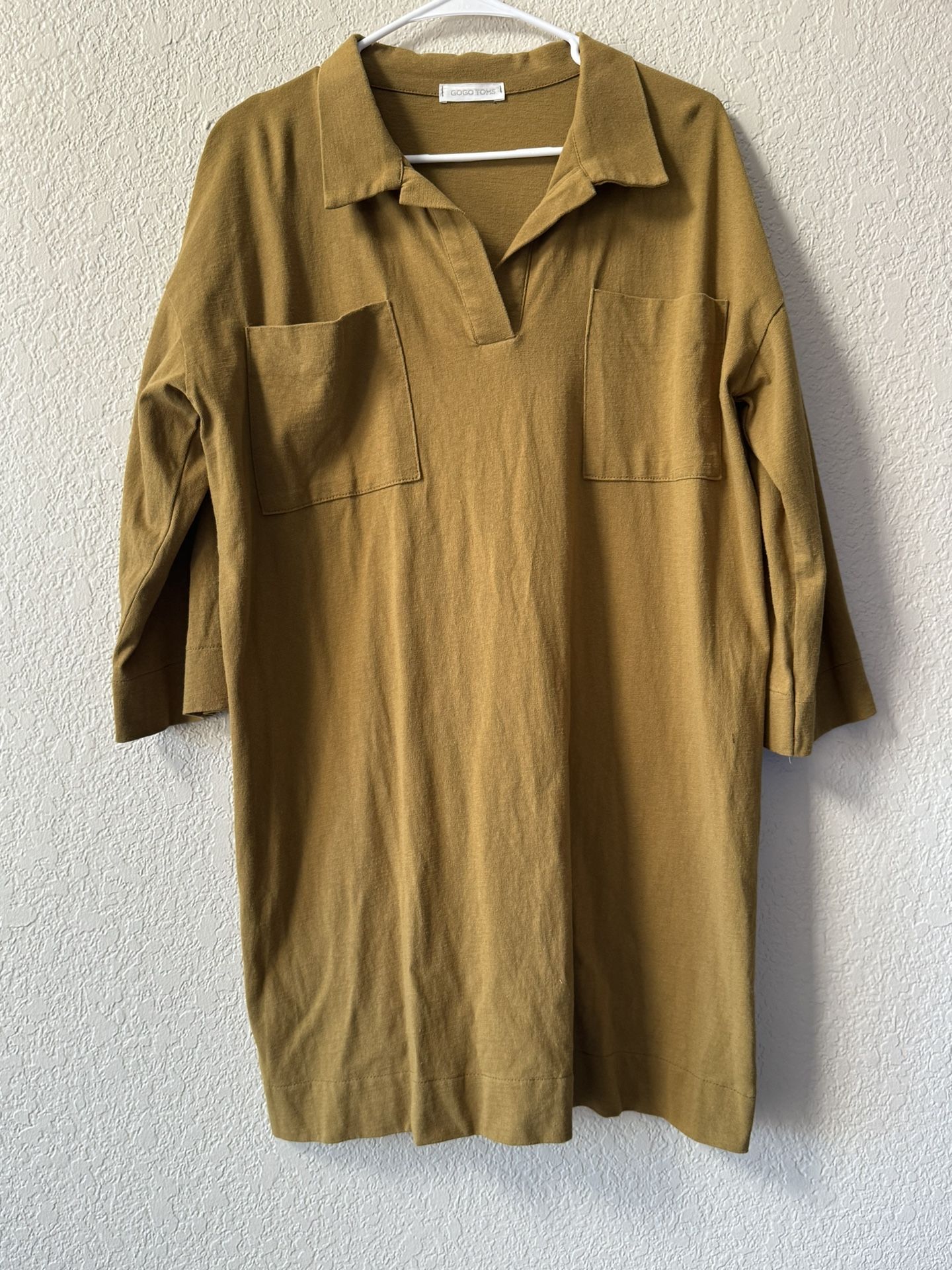 Loose Fit Polo Collar Dress