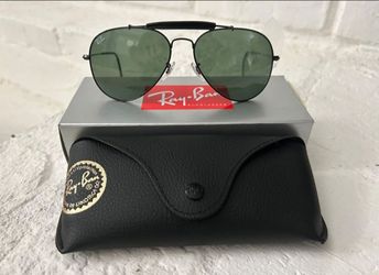 NEW Ray-Ban Outdoorsman Black Frame Black Lens Classic G-15 RB3030 58mm