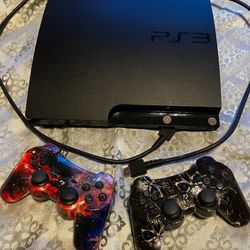 PS3 With Two Controllers 