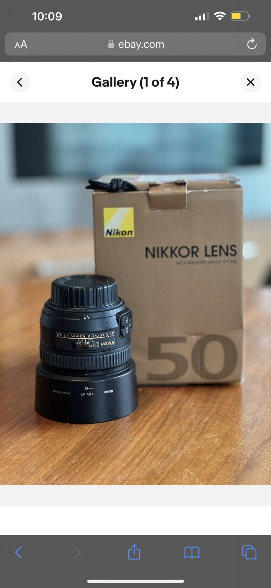 Nikon Lens 50mm 1.4f