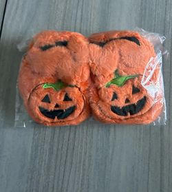 Baby Halloween Pumpkin Plush shoes size 0-6 months