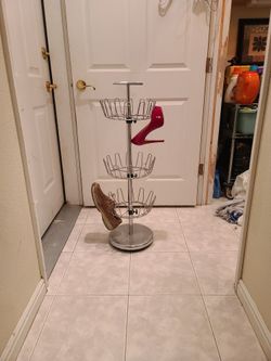 Standing Shoe Rack - Revolving Holds 18 Pair