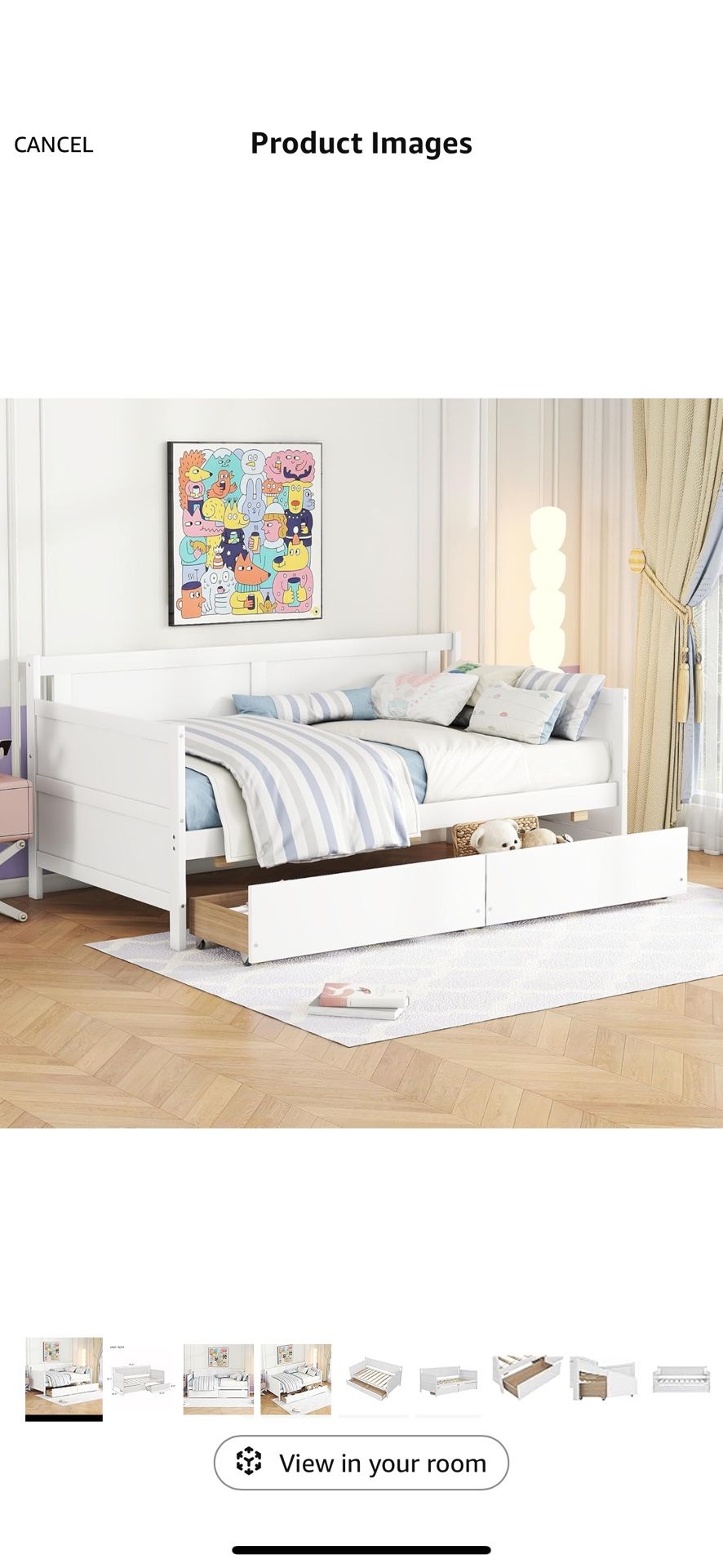 Twin Bed with Drawers