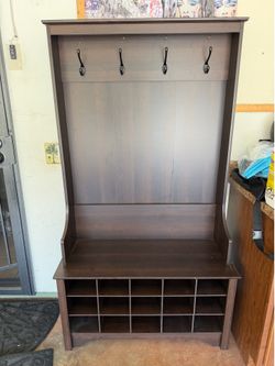 Bench, shoe storage, hall tree