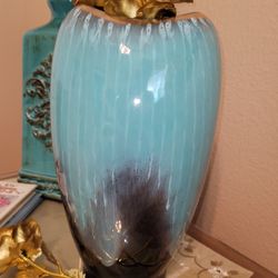 Mid Centuray German Glazed Ceramic 12" Vase Decor